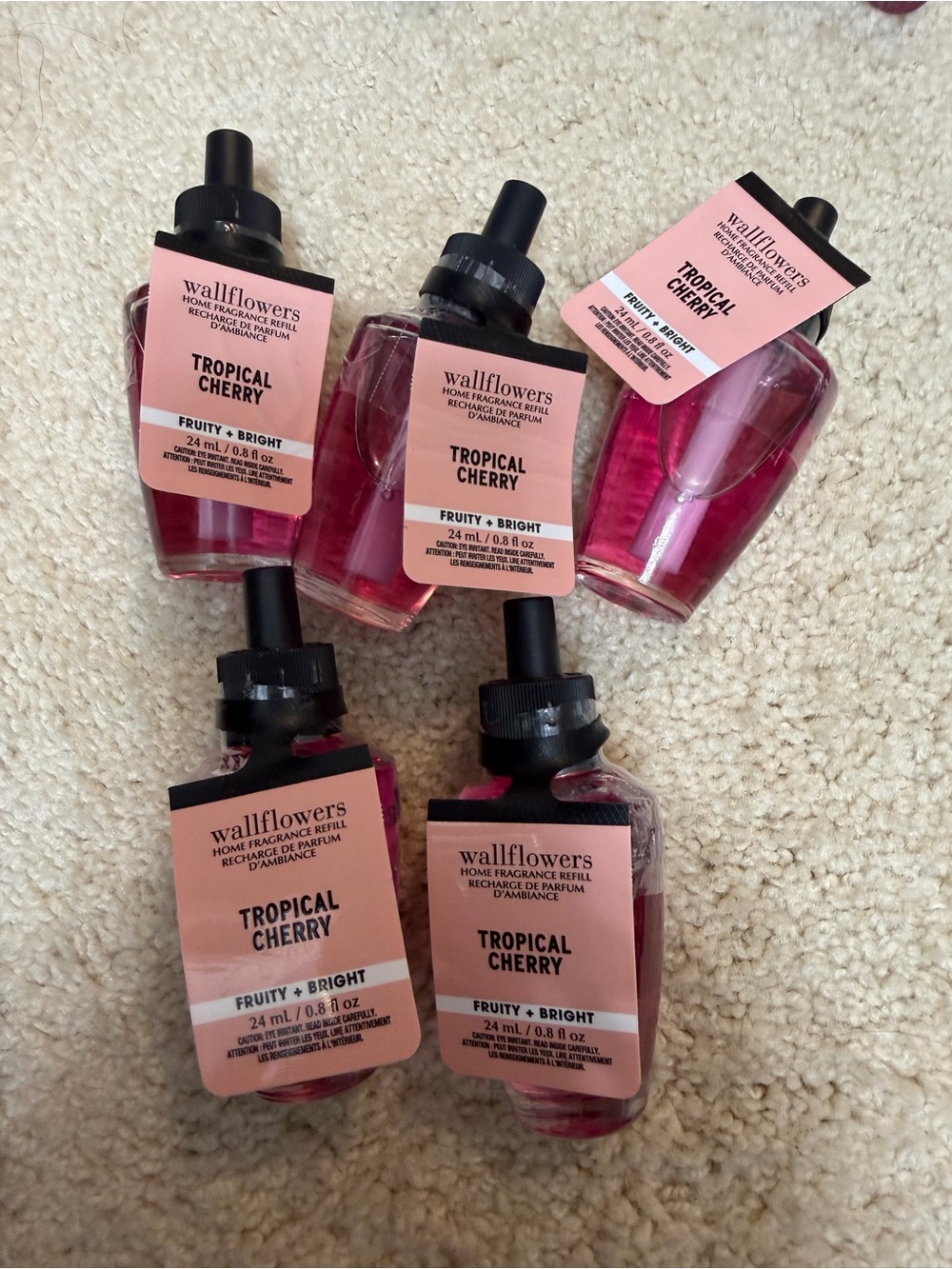 NEW NWT 5 Bath and Body Works Refills - Tropical Cherry